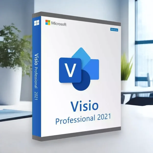 Visio 2021 Professional termékillusztráció egy irodában egy íróasztalon