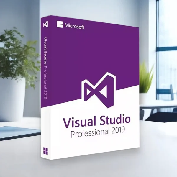 Visual Studio 2019 Professional termékillusztráció egy irodában egy íróasztalon