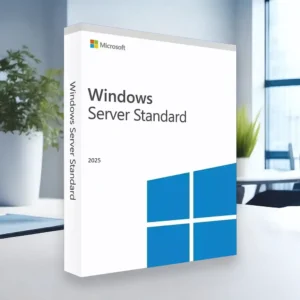 Windows Server Standard 2025 Product Illustration in an Office on a desk